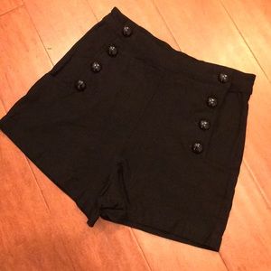 Voodoo Vixen vintage style shorts in black